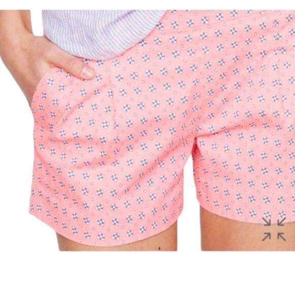 J. Crew Bright Coral Patterned Pleated Shorts Size 10 - Picture 8 of 8